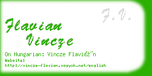 flavian vincze business card